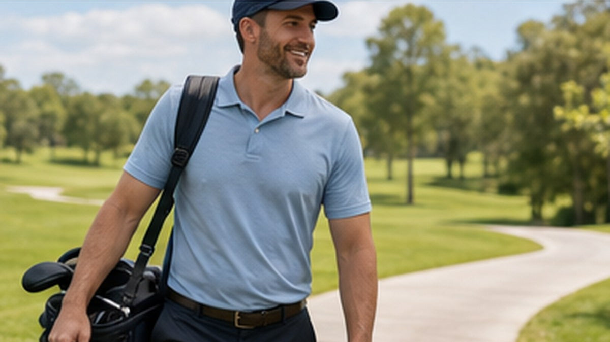 Textale blog cover: Father's Day Gift for the Golf Dad 2026: A Breathable Anti-Odor Polo Guide