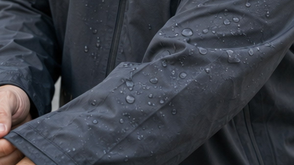 Textale blog cover: Water Resistant vs Waterproof Fabric for Menswear 2026: Science Explained