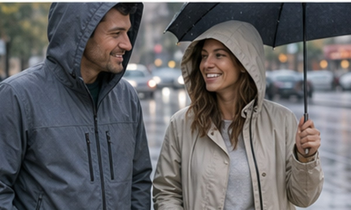 Textale blog cover: How Do Rain Repellent Hoodies Compare to Traditional Raincoats or Umbrellas?