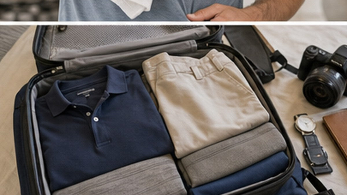 Textale blog cover: Travel Essentials: Why You Need a Wrinkle-Free Polo Shirt in Your Suitcase?