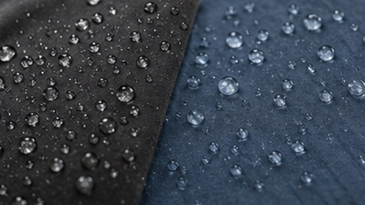 Textale blog cover: Water-Resistant and Waterproof Fabrics: The Science Behind Staying Dry