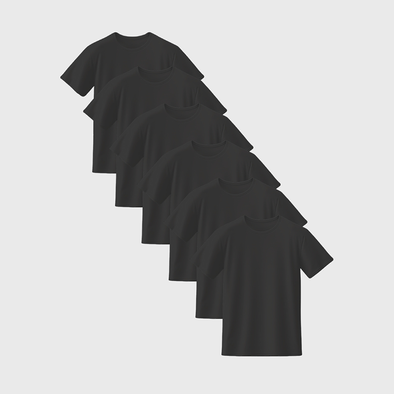 All Black (Relaxed Fit) 6-Pack