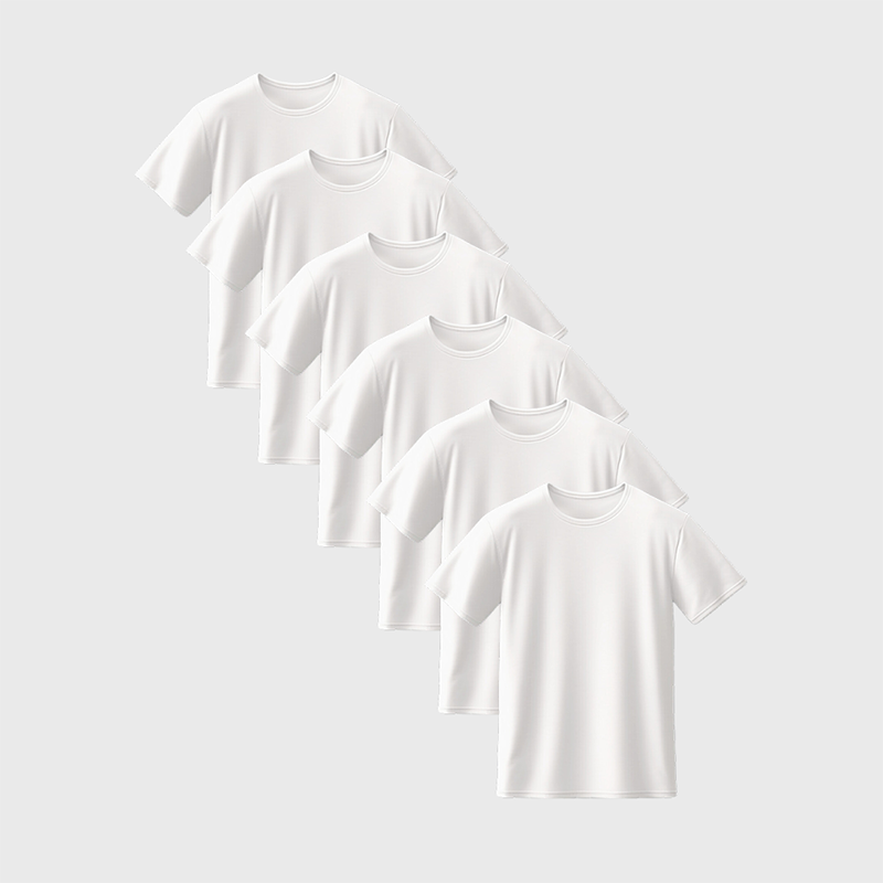 All White (Relaxed Fit) 6-Pack