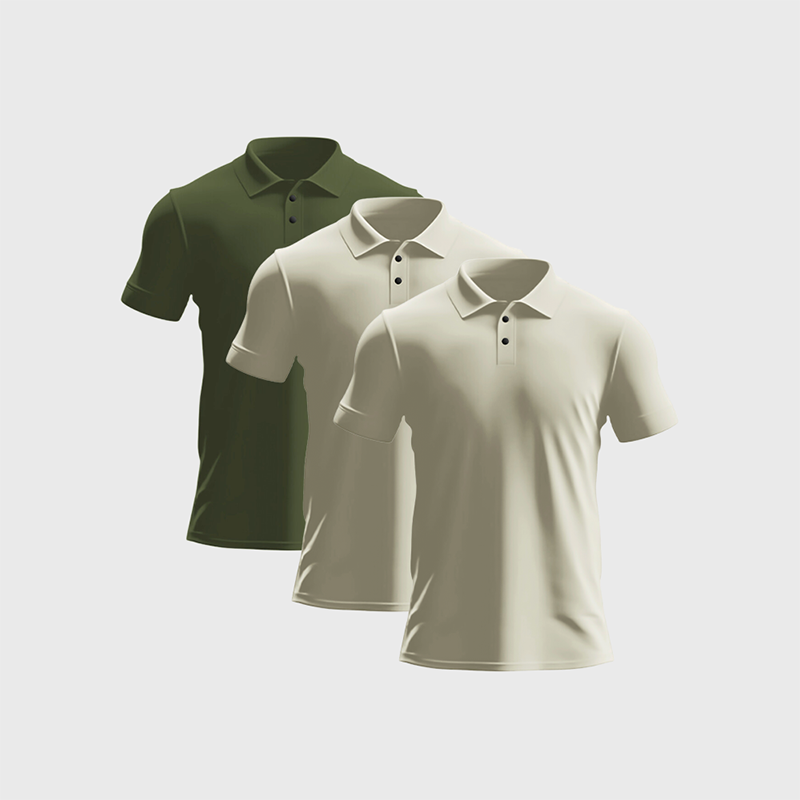 Ivory Oasis Breezy Polo 3-Pack