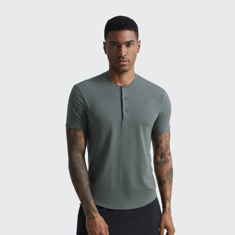 _PLANET Bamboo Henley Tee