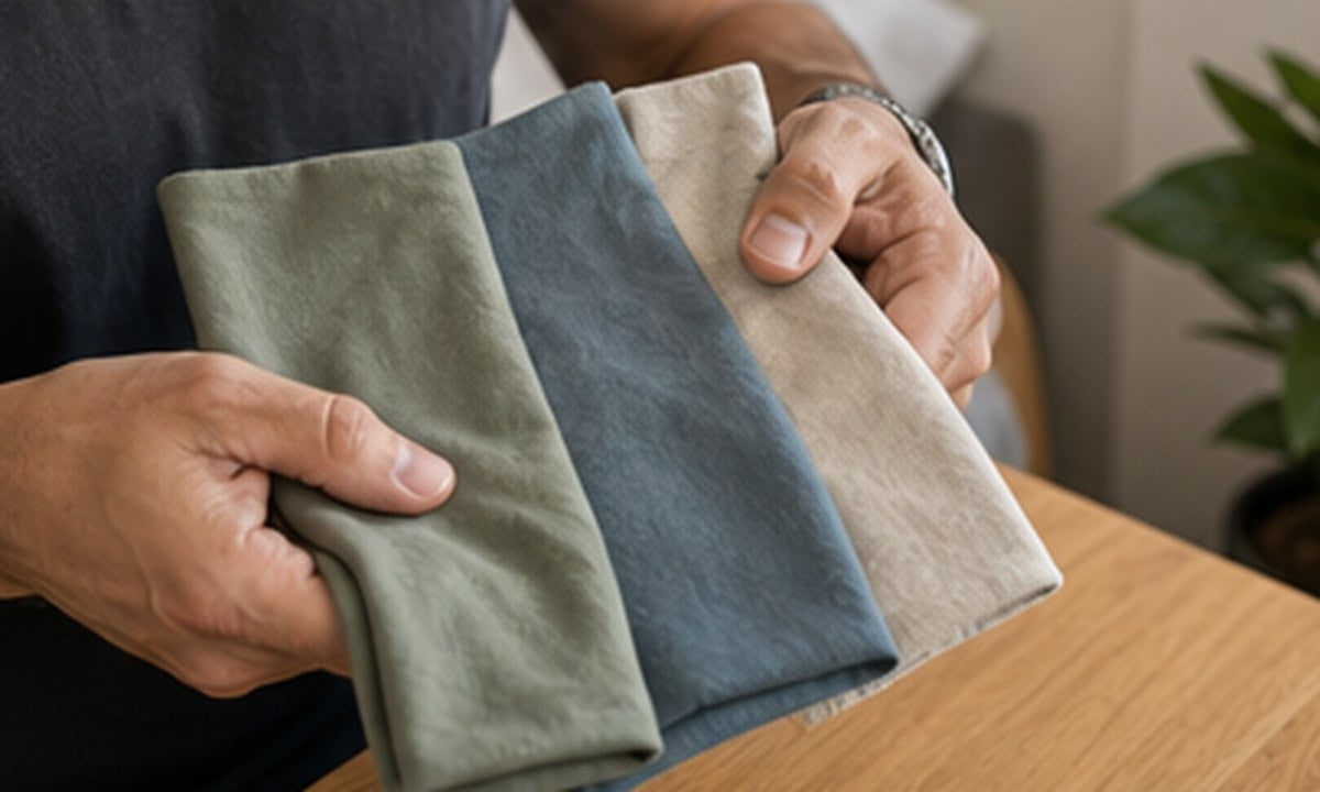 Textale blog cover: Tencel Modal vs Organic Cotton vs Merino Tee Buyer Guide