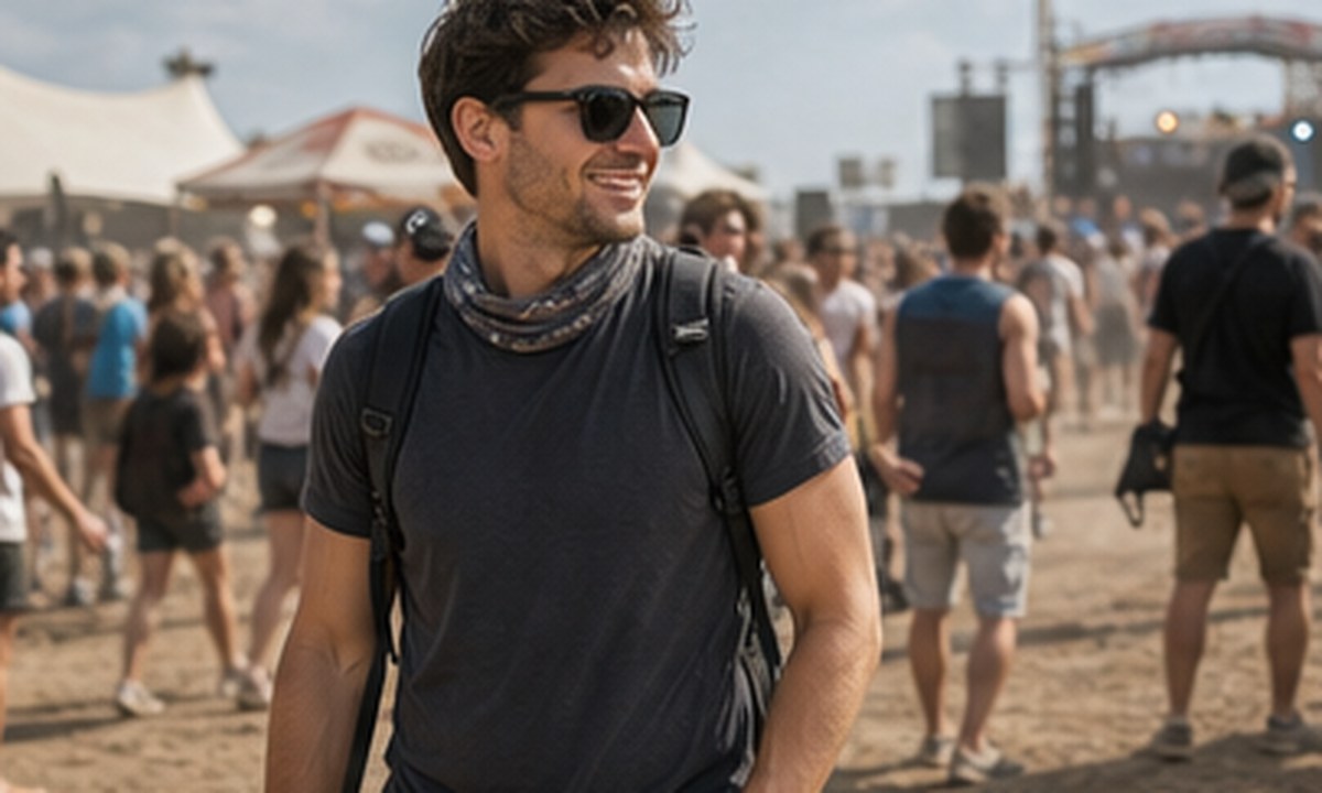 Textale blog cover: Music Festival Outfit Guide for Men 2026: Technical Fabric Picks for Heat, Dust, and 12-Hour Days