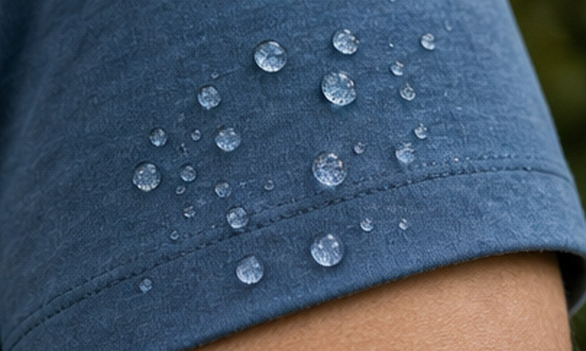 Textale blog cover: Hydrophobic Fabric Science: How the Lotus Effect Works in Menswear 2026