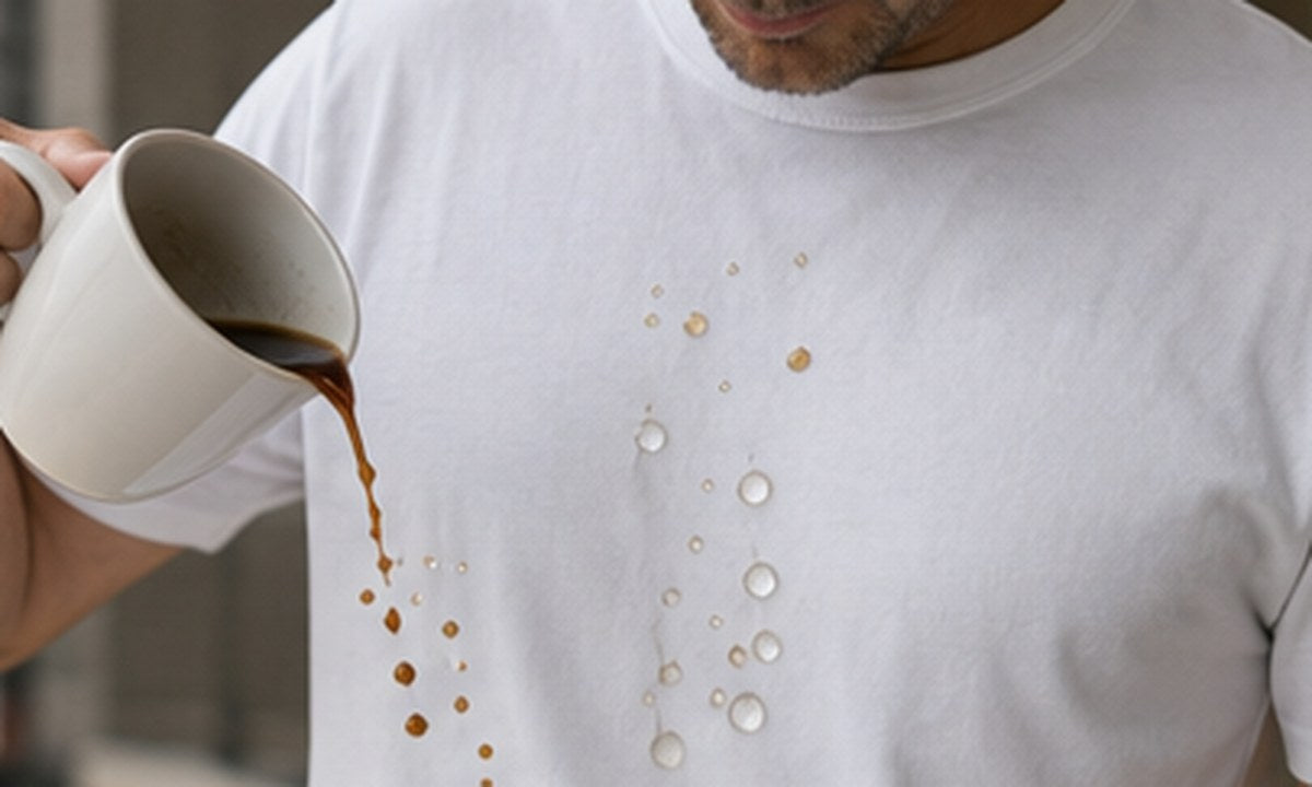 Textale blog cover: Why Do Some T-Shirts Survive Coffee Spills While Others Get Ruined Instantly?