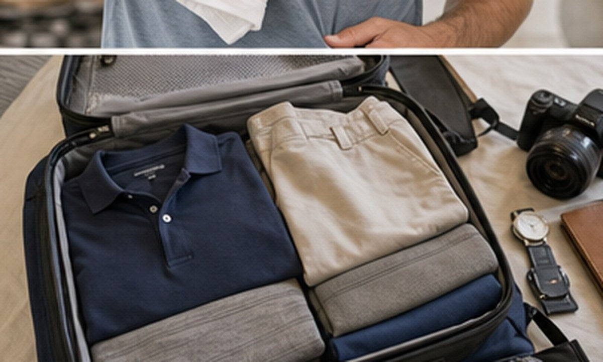 Textale blog cover: Travel Essentials: Why You Need a Wrinkle-Free Polo Shirt in Your Suitcase?