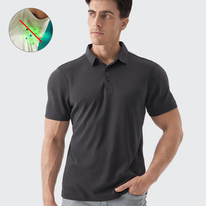 TexTale BREEZ Anti-Odor Polo compared with classic cotton pique polo shirt