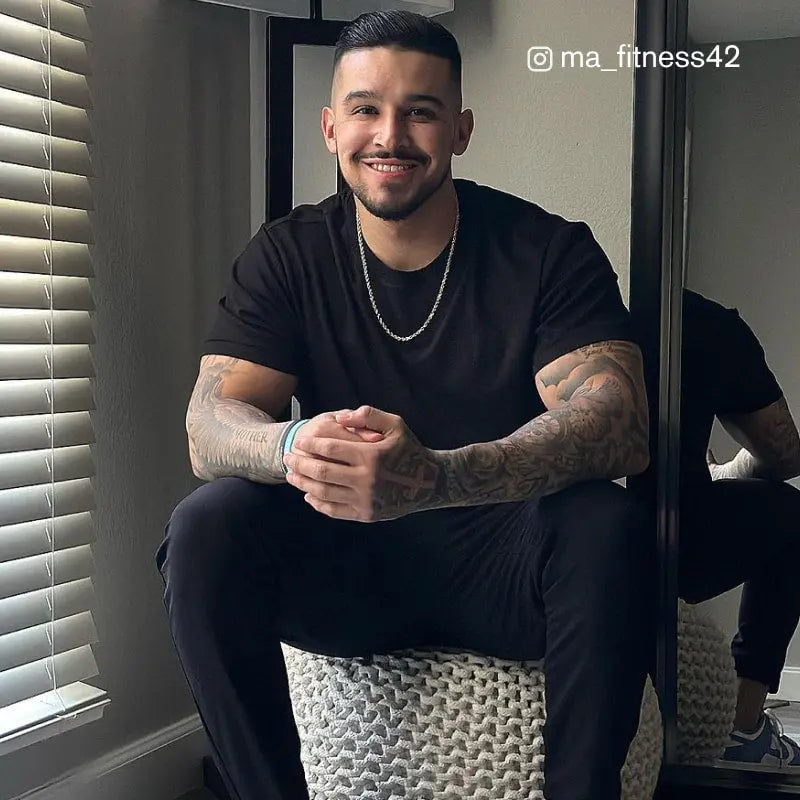 Man wearing TexTale FRESH tee — slow fashion cost-per-wear math