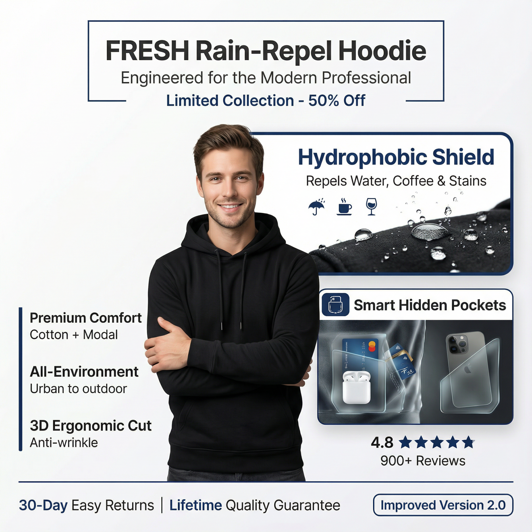 _FRESH 防雨連帽衫