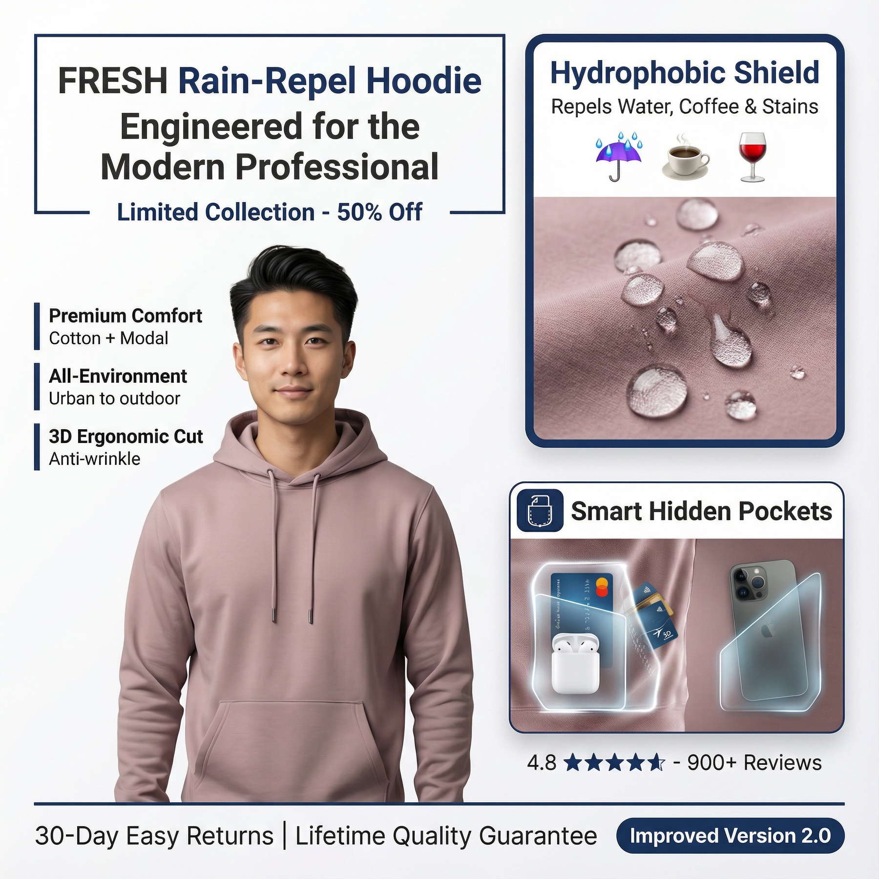 _FRESH 防雨連帽衫