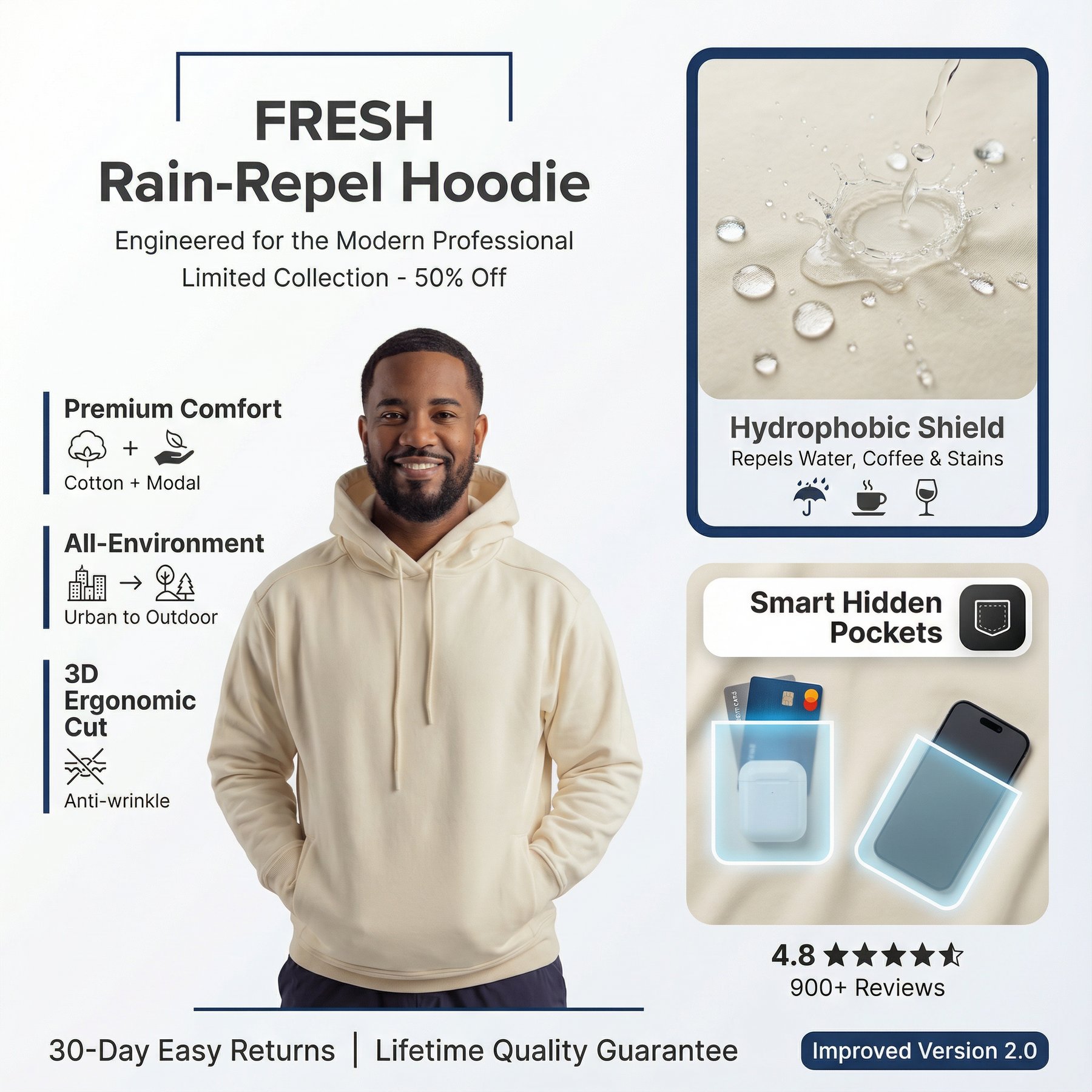 _FRESH 防雨連帽衫