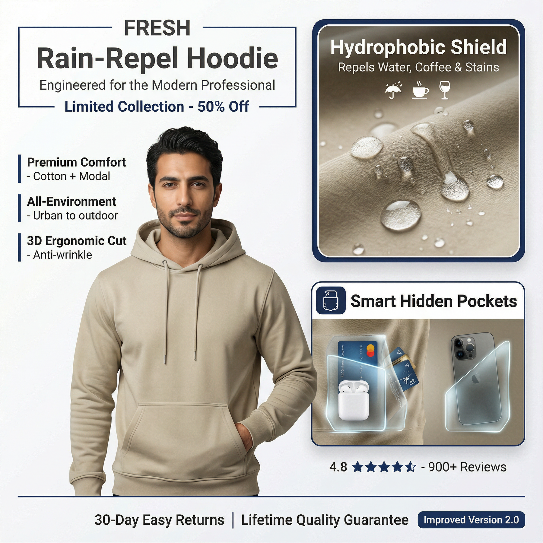 _FRESH 防雨連帽衫