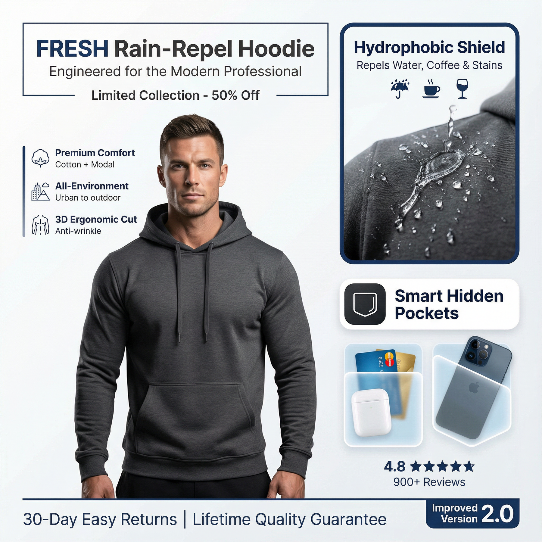 _FRESH Rain-Repel Hoodie