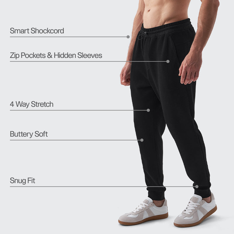 _COZY Jogger in Black | Cloud-Soft Comfort, Sleek Fit, 4-Way Stretch