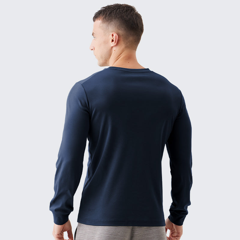 _FRESH Stain-Repel Long Sleeve Tee - Navy