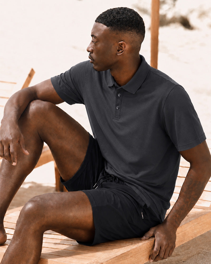 TexTale _BREEZ Anti-Odor Polo - Charcoal / S